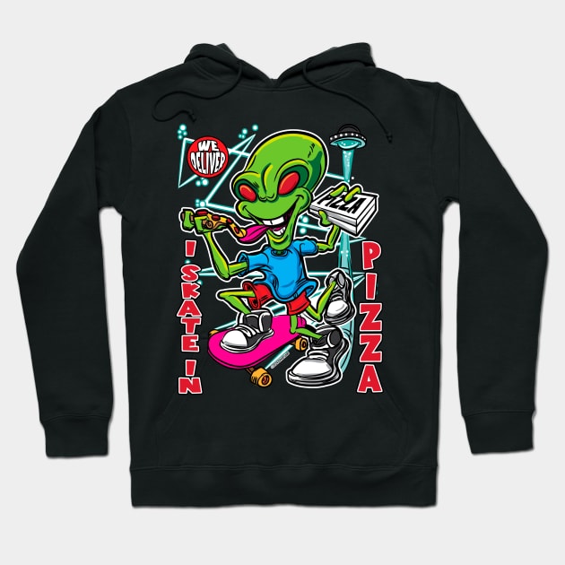 I Skate In Pizza Hoodie by eShirtLabs